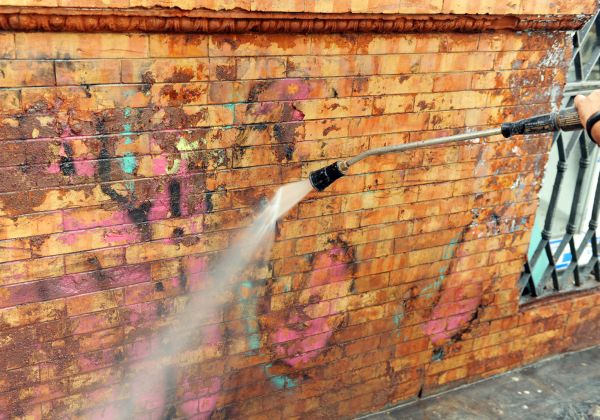 Cost of Brick Graffiti Cleaning in Lafayette